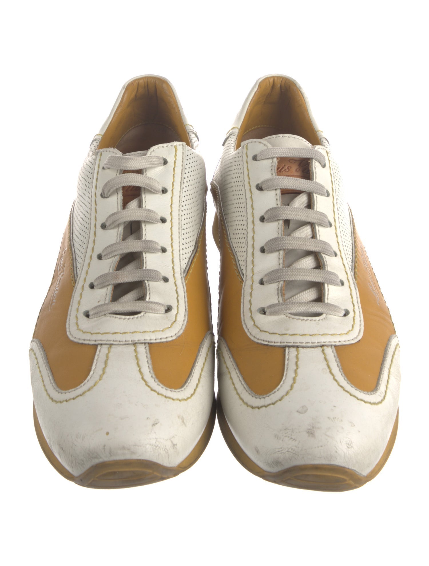Louis Vuitton Leather Lasercut Accents Sneakers